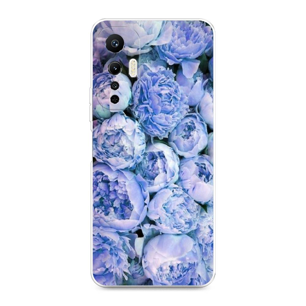 

Чехол Awog на Infinix Hot 20S "Пионы голубые", Голубой, 3103650-8