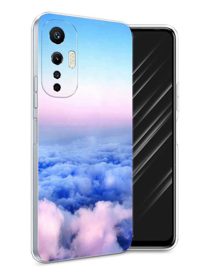 

Чехол Awog на Infinix Hot 20S "Облака", Голубой;розовый, 3103650-4