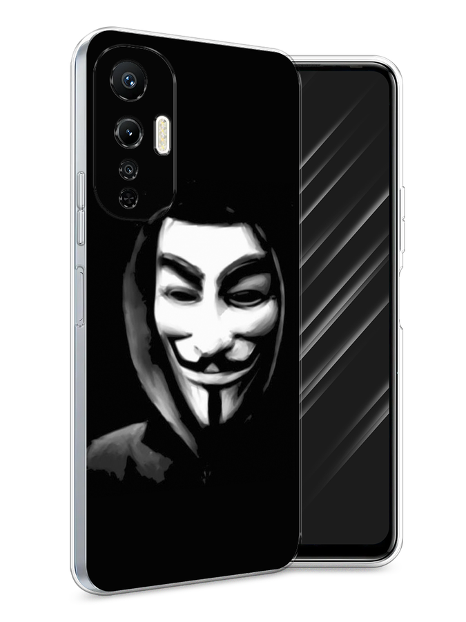 

Чехол Awog на Infinix Hot 20S "Анонимус", Черный;серый;белый, 3103650-5
