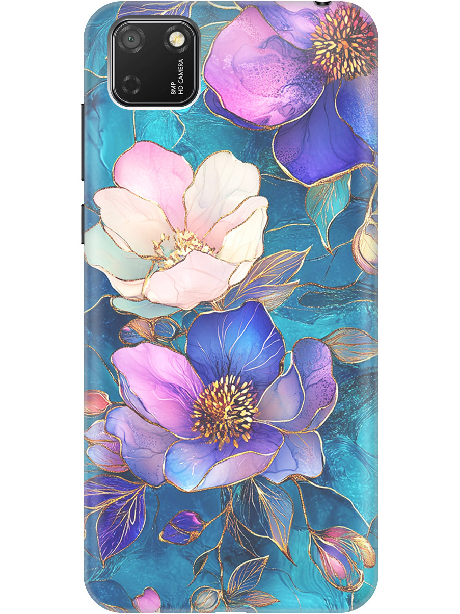 

Силиконовый чехол на Honor 9S / Huawei Y5P с принтом "Фиолетовые цветы и листья", Прозрачный;белый;синий, 723100923