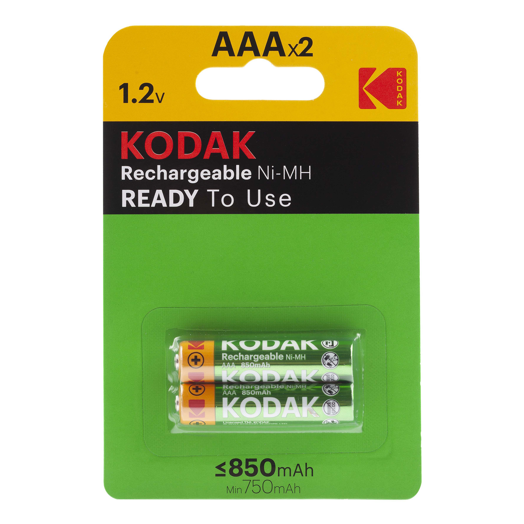 Аккумуляторы Kodak AAA 850 мАч 2 шт