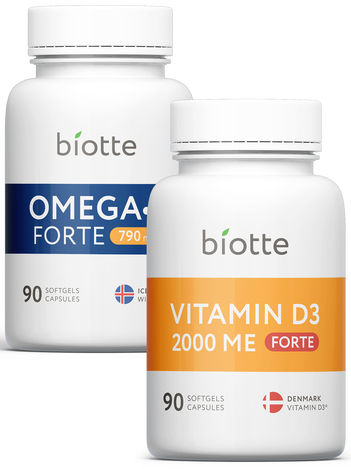 Купить BIOTTE_COMP_OMEGA790_90+VITD3_90_AP, Комплекс витаминов Biotte Омега 3 и Витамин Д3 капсулы 180 шт.