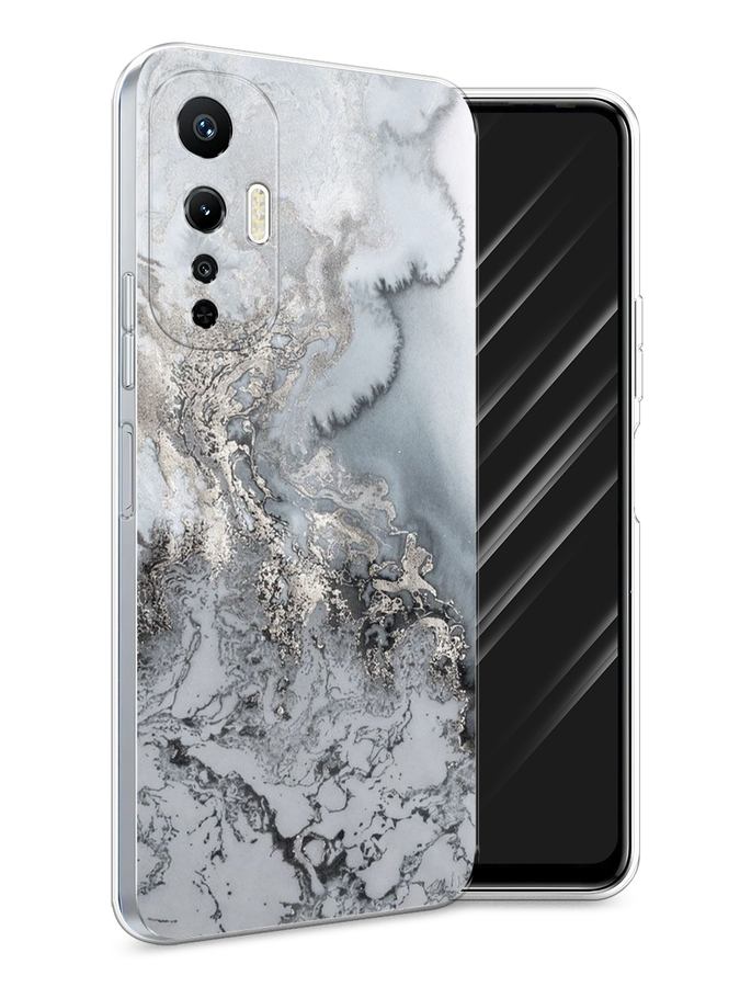 

Чехол Awog на Infinix Hot 20S "Морозная лавина серая", Серый;серебристый, 3103650-3