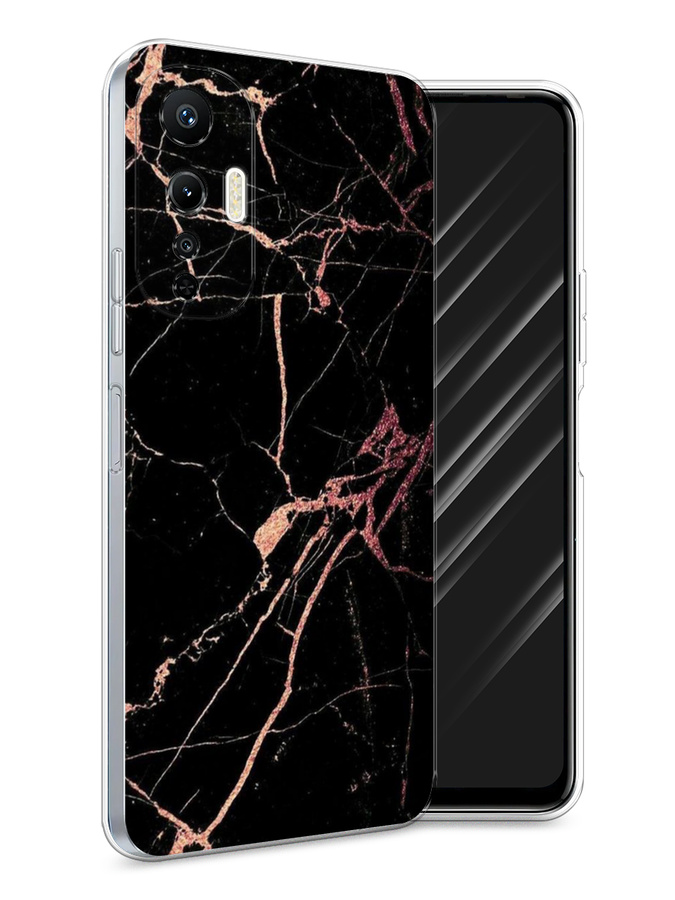 

Чехол Awog на Infinix Hot 20S "Мрамор розовое золото", Черный;розовый, 3103650-3