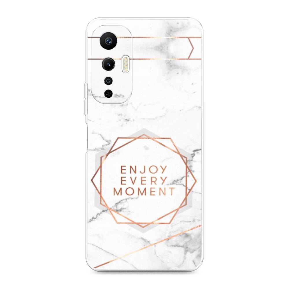 

Чехол Awog на Infinix Hot 20S "Enjoy every moment мрамор", Белый;розовый;серый, 3103650-7