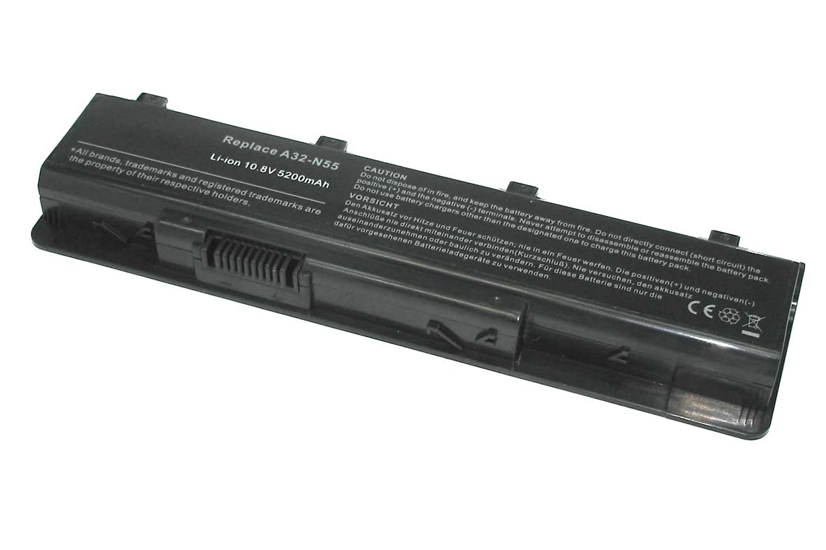 фото Аккумуляторная батарея для ноутбука asus n45 10.8v-11.1v 5200mah a32-n55 oem черная