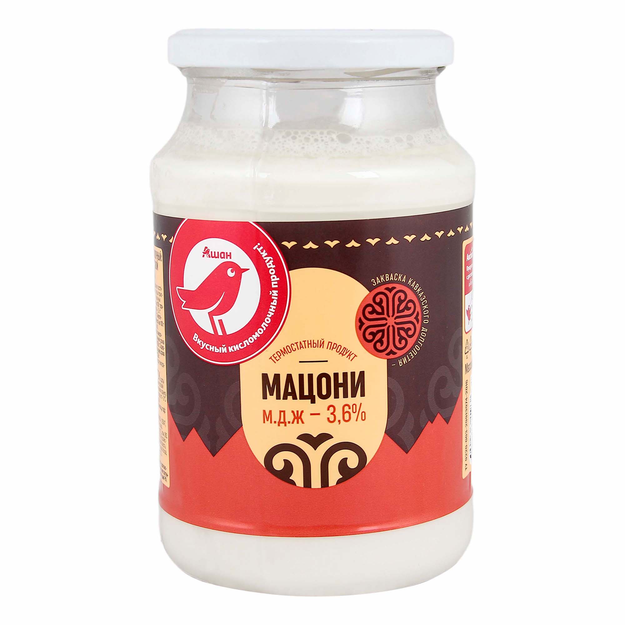 Мацони АШАН Красная птица 3,6% БЗМЖ 950 мл