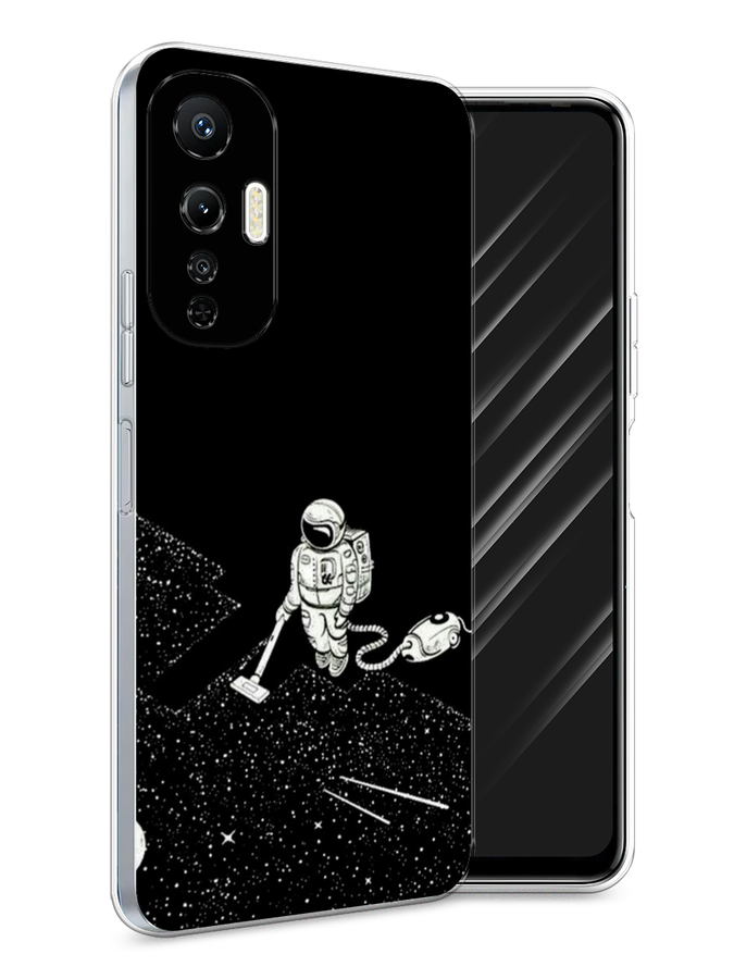 

Чехол Awog на Infinix Hot 20S "Космонавт с пылесосом", Белый, 3103650-4