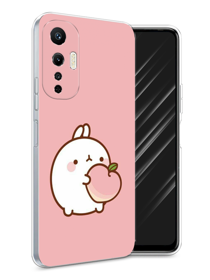 

Чехол Awog на Infinix Hot 20S "Кролик с персиком", Розовый;бежевый, 3103650-1