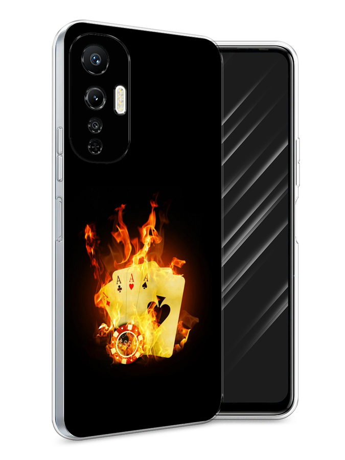 

Чехол Awog на Infinix Hot 20S "Горящие карты", Черный;оранжевый, 3103650-9