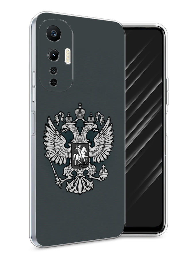 

Чехол Awog на Infinix Hot 20S "Герб России серый", 3103650-5