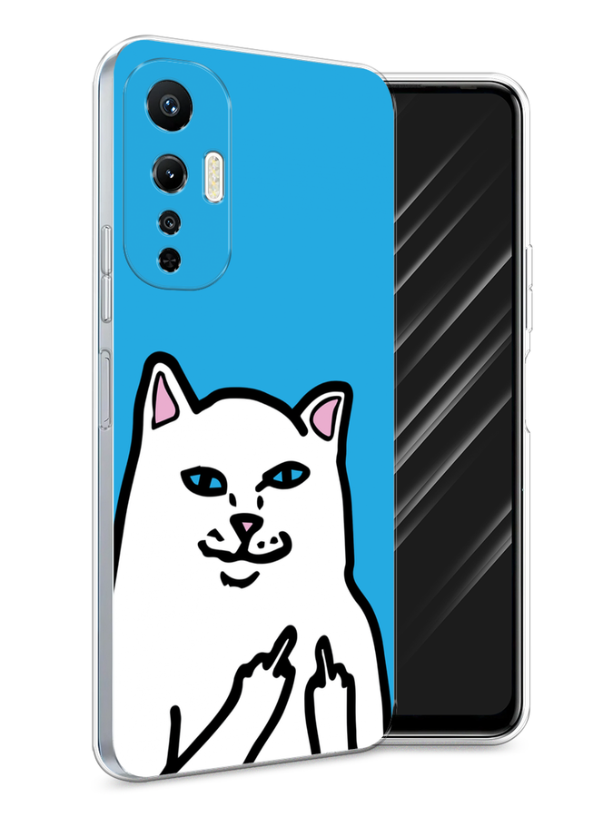 

Чехол Awog на Infinix Hot 20S "Кот жесть", Белый;голубой;черный, 3103650-9