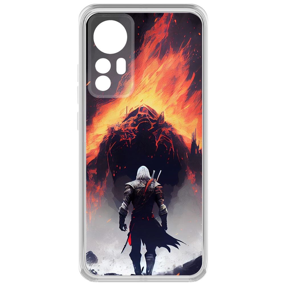 

Чехол-накладка Krutoff Clear Case Ведьмак. Геральт для Xiaomi 12, Прозрачный