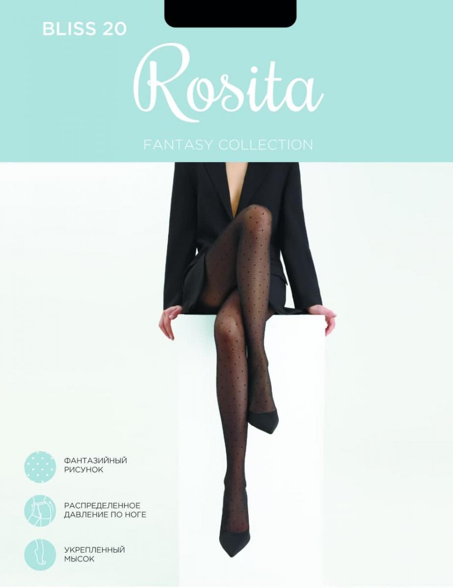 

Колготки женские ROSITA ПЛ11-687Л черные 2, Черный, ПЛ11-687Л