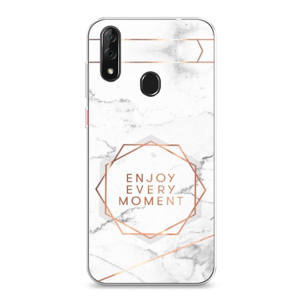 

Чехол Awog на ZTE Blade V10 / ЗТЕ Блэйд V10 "Enjoy every moment мрамор", Разноцветный, 132750-7