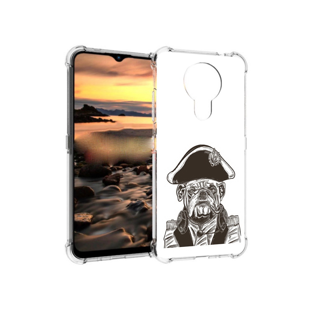 

Чехол MyPads Tocco для Nokia 1.4 мопс генерал (PT159954.115.483), Прозрачный, Tocco