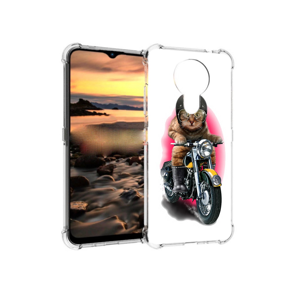 

Чехол MyPads Tocco для Nokia 1.4 мото-кот (PT159954.115.485), Прозрачный, Tocco