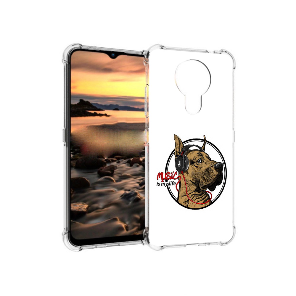 

Чехол MyPads Tocco для Nokia 1.4 музыкальная собака (PT159954.115.490), Прозрачный, Tocco
