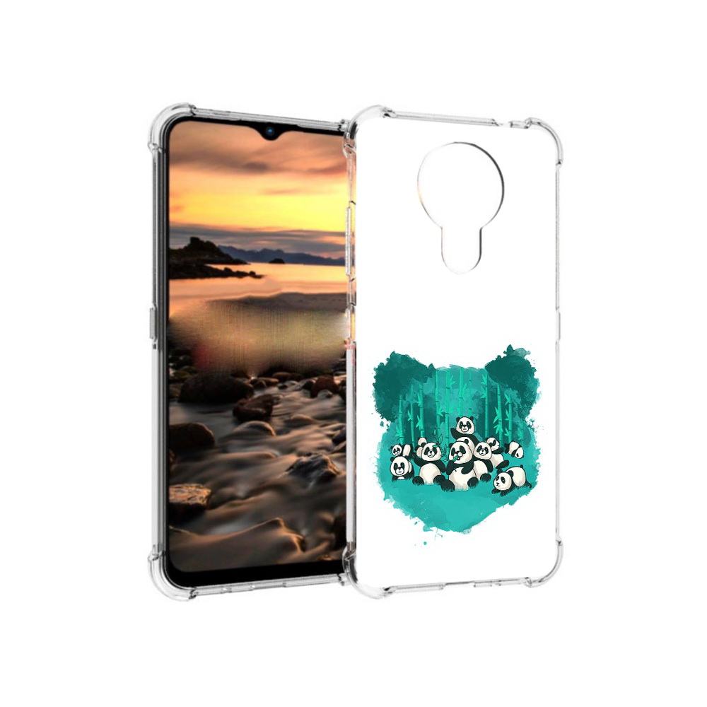 

Чехол MyPads Tocco для Nokia 1.4 нарисованные панды (PT159954.115.508), Прозрачный, Tocco