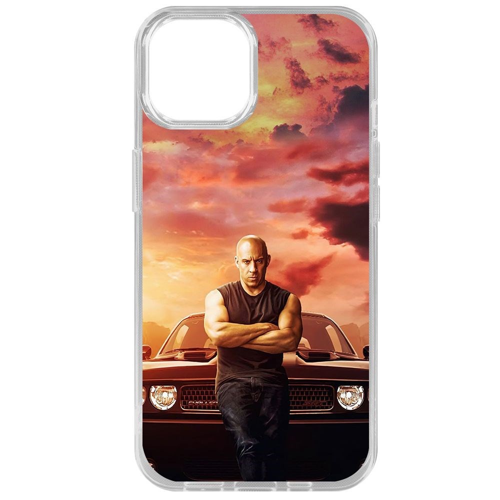 

Чехол-накладка Krutoff Clear Case Форсаж. Доминик Торетто для iPhone 14, Прозрачный