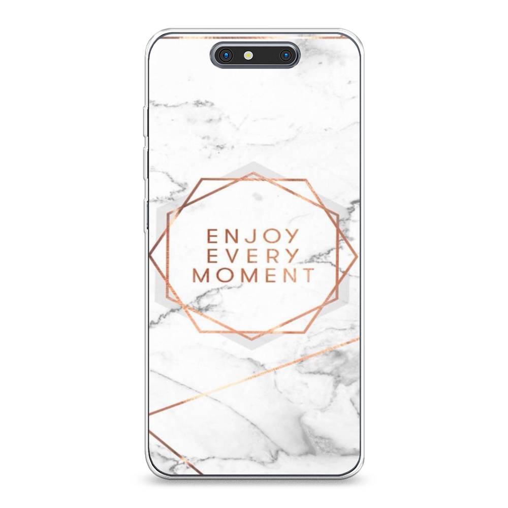 

Чехол Awog на ZTE Blade V8 / ЗТЕ Блэйд V8 "Enjoy every moment мрамор", Разноцветный, 131250-7