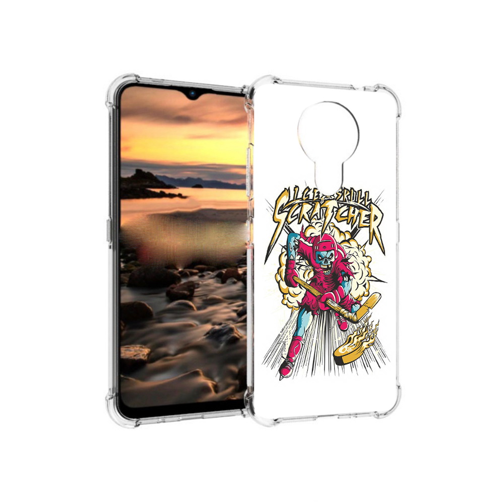 

Чехол MyPads Tocco для Nokia 1.4 нарисованный скелет хоккеист (PT159954.115.514), Прозрачный, Tocco