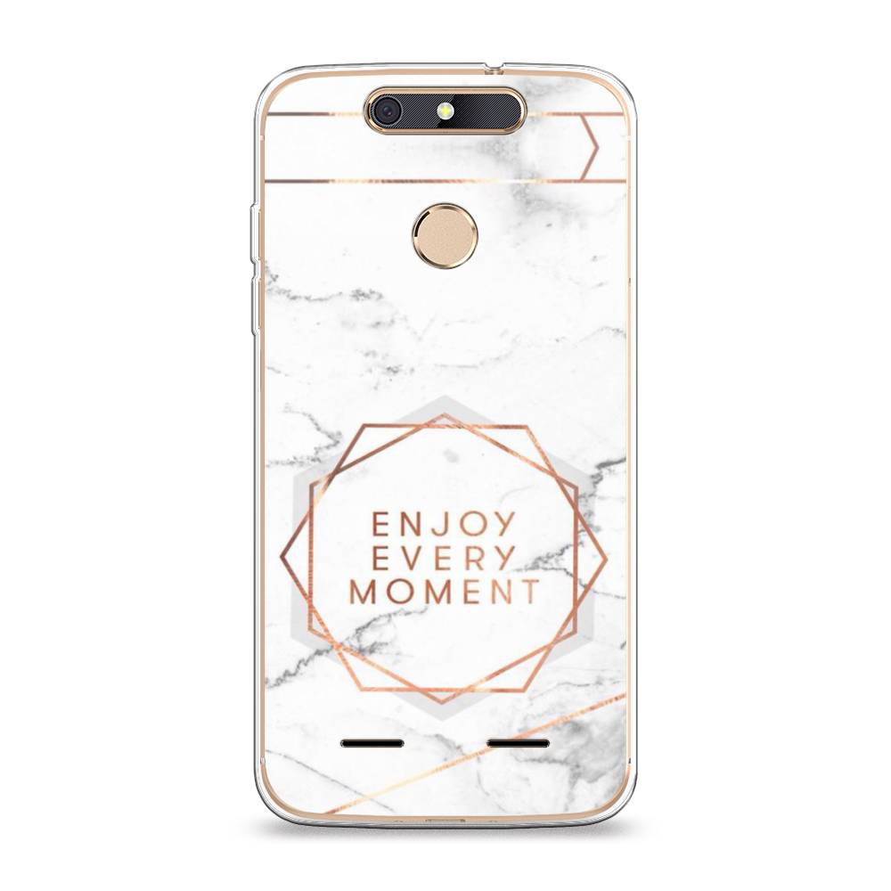 

Чехол Awog на ZTE Blade V8 mini / ЗТЕ Блэйд V8 mini "Enjoy every moment мрамор", 131950-7
