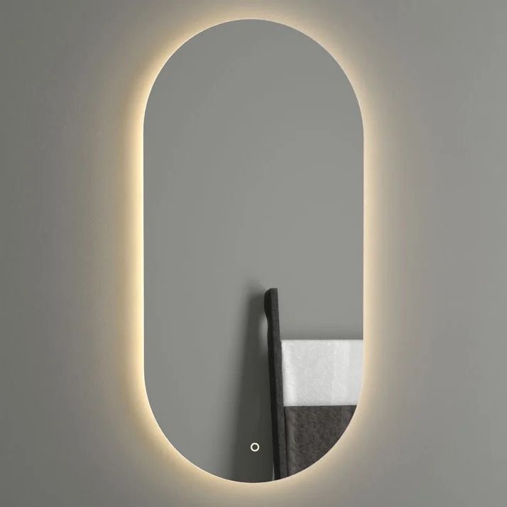 Зеркало OLV Slavio Maluchini  для ванной с тёплой LED-подсветкой 80x40см