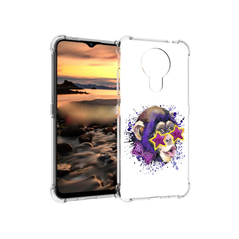 

Чехол MyPads Tocco для Nokia 1.4 обезьяна в очках (PT159954.115.524), Прозрачный, Tocco