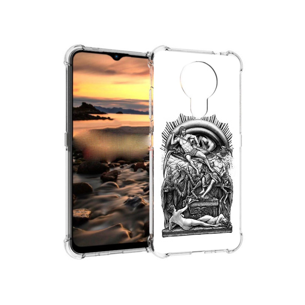 

Чехол MyPads Tocco для Nokia 1.4 оракул черно белый (PT159954.115.528), Прозрачный, Tocco