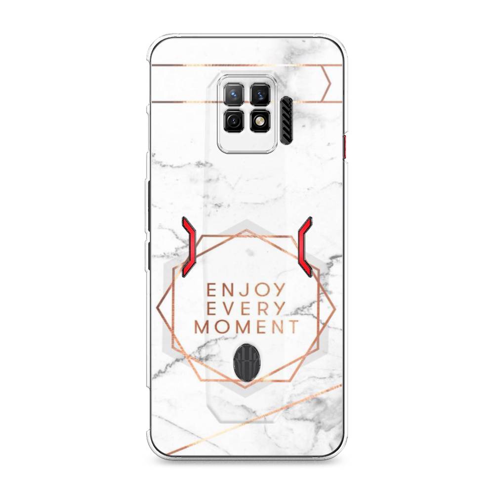 

Чехол Awog на ZTE Nubia Red Magic 7 Pro Enjoy every moment мрамор", Разноцветный, 136050-7
