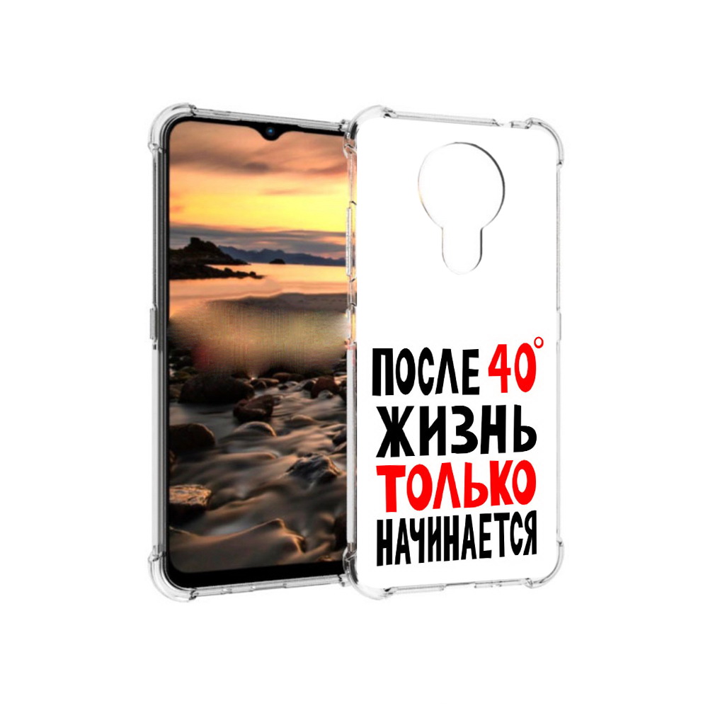 

Чехол MyPads Tocco для Nokia 1.4 после 40 жизнь начинается (PT159954.115.553), Прозрачный, Tocco
