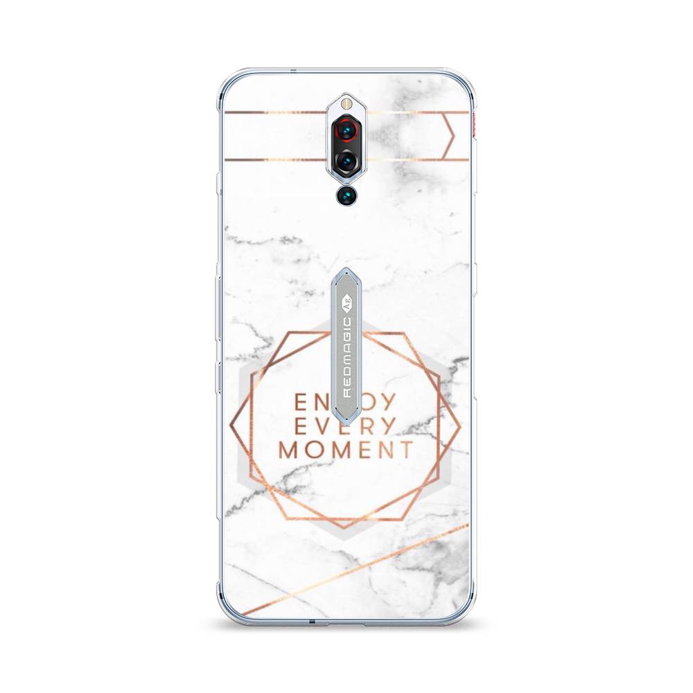 

Чехол Awog на ZTE Red Magic 5S / ЗТЕ Ред Мэджик 5S "Enjoy every moment мрамор", Разноцветный, 134250-7