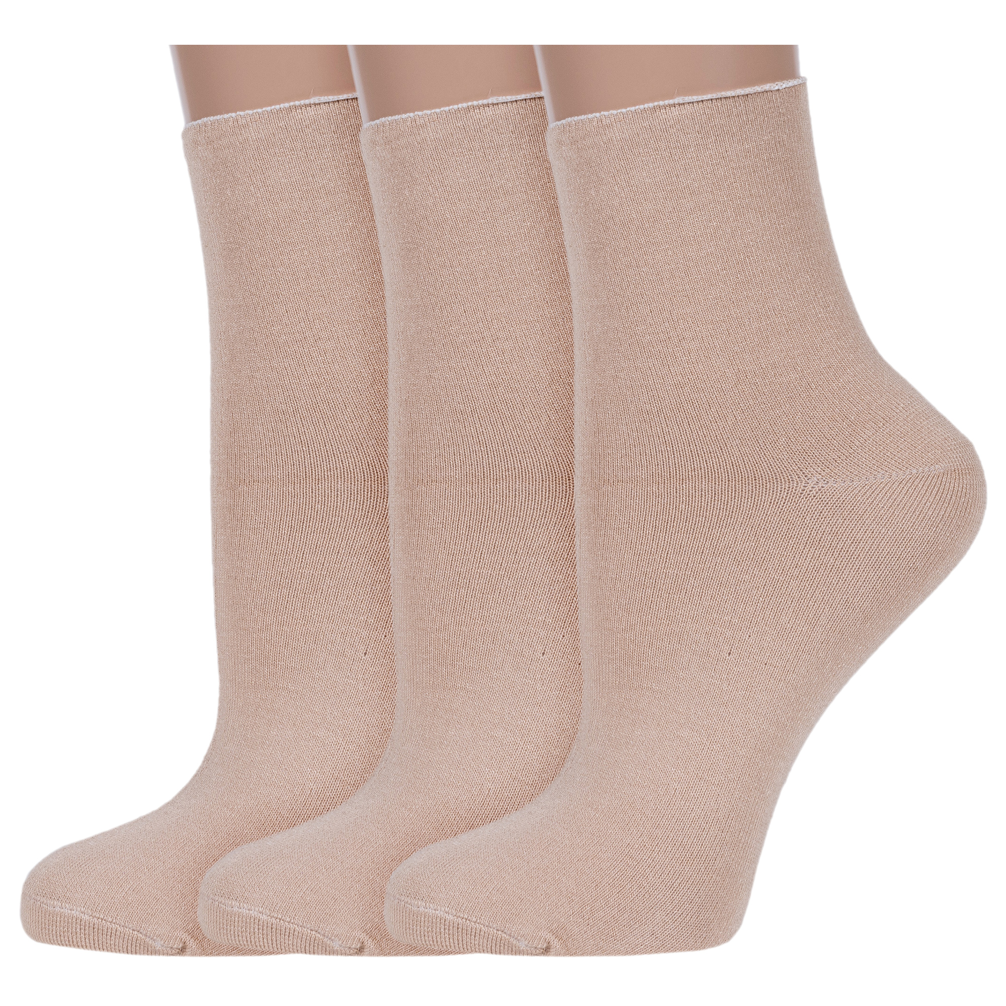 Комплект носков женских ХОХ 3-G-1423 бежевых 23