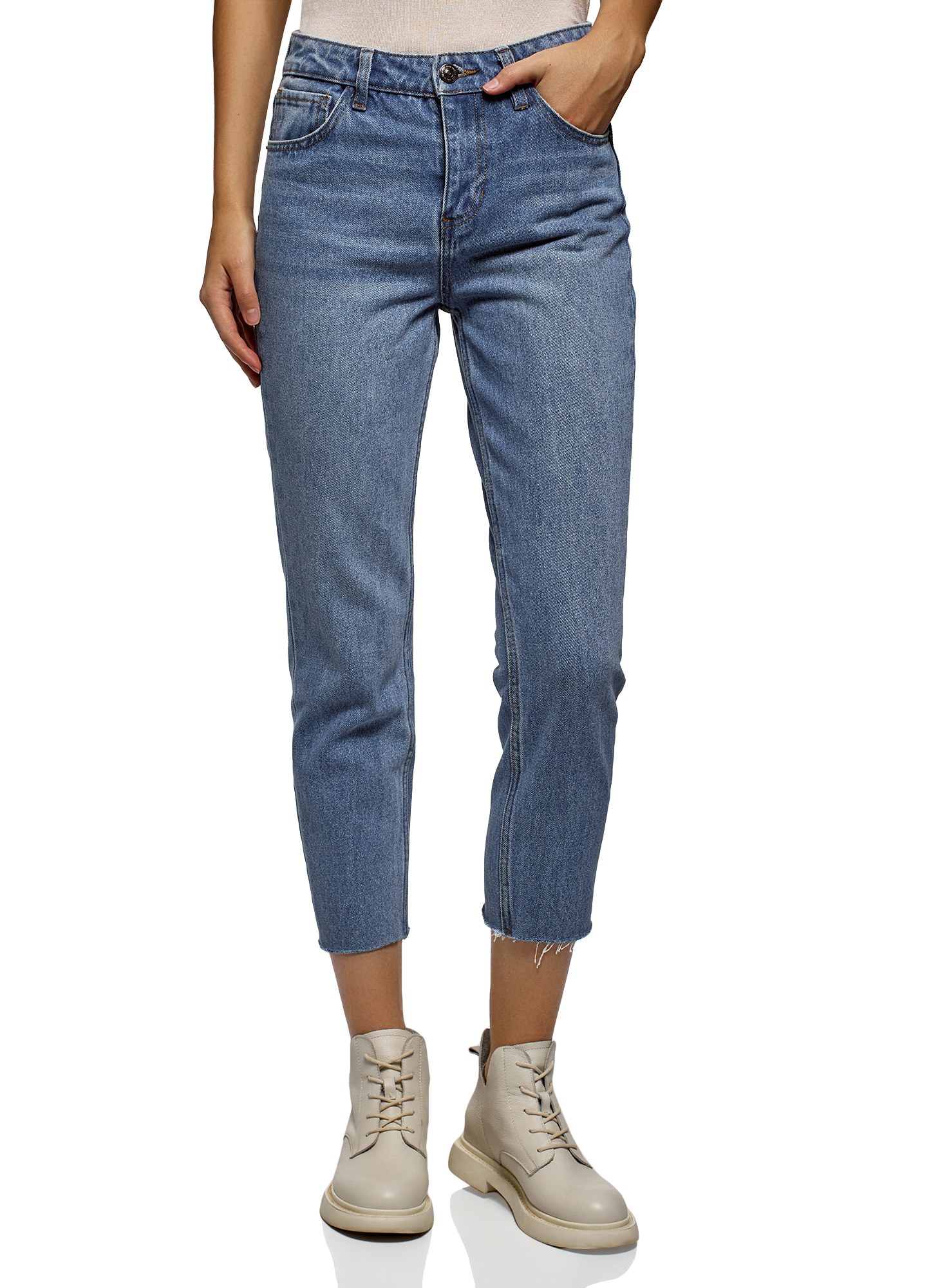 

Джинсы женские oodji 12103179-1 синие 28/32, Синий, 12103179-1