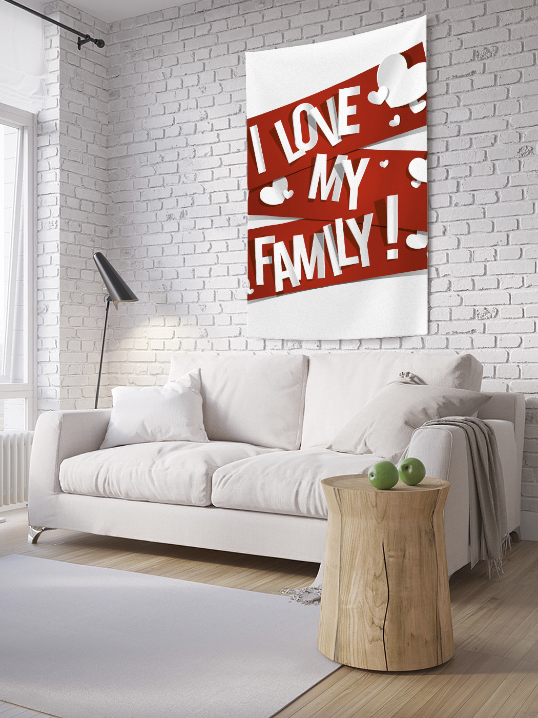 фото Вертикальное фотопанно на стену joyarty "я люблю мою семью", 150x200 см