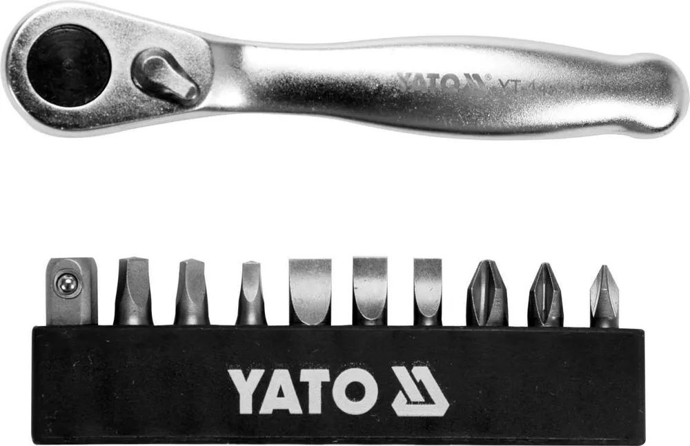 

YATO Набор бит 11 пр с трещоткой 1 4 1шт