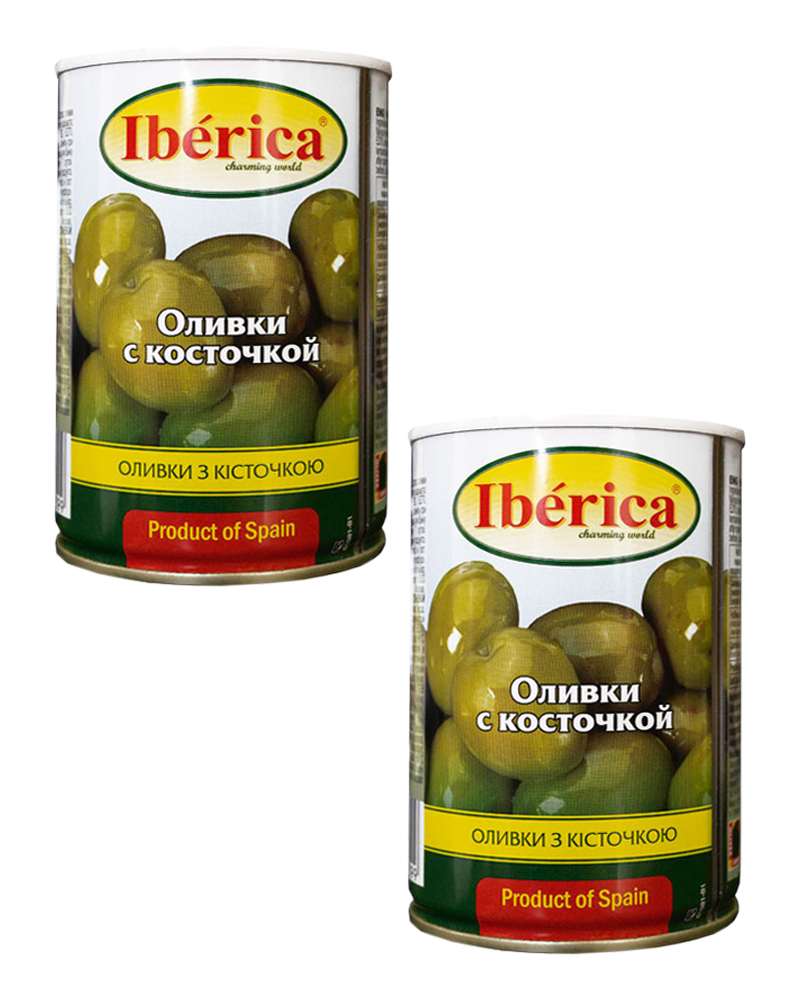 

Оливки Iberica с косточкой 420 гр. x 2 шт.