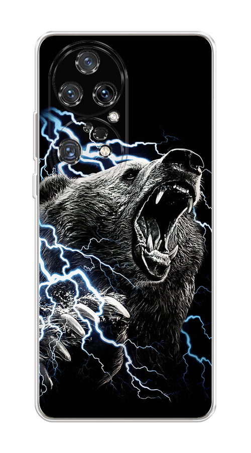 

Чехол на Huawei P50 Pro "Гроза и медведь", Черный;серый;серебристый, 6105050-1