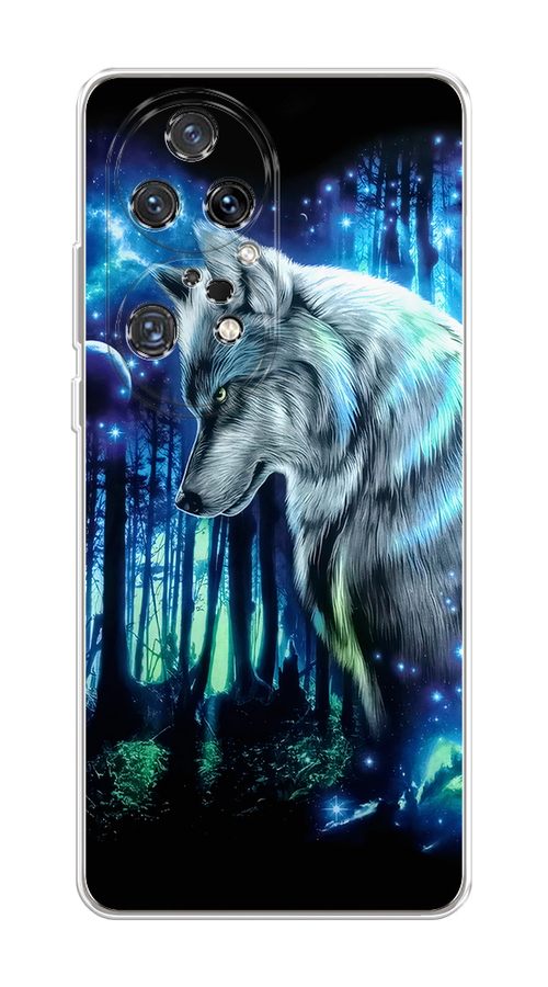 

Чехол на Huawei P50 Pro "Сказочный волк", Синий;серебристый;черный, 6105050-1