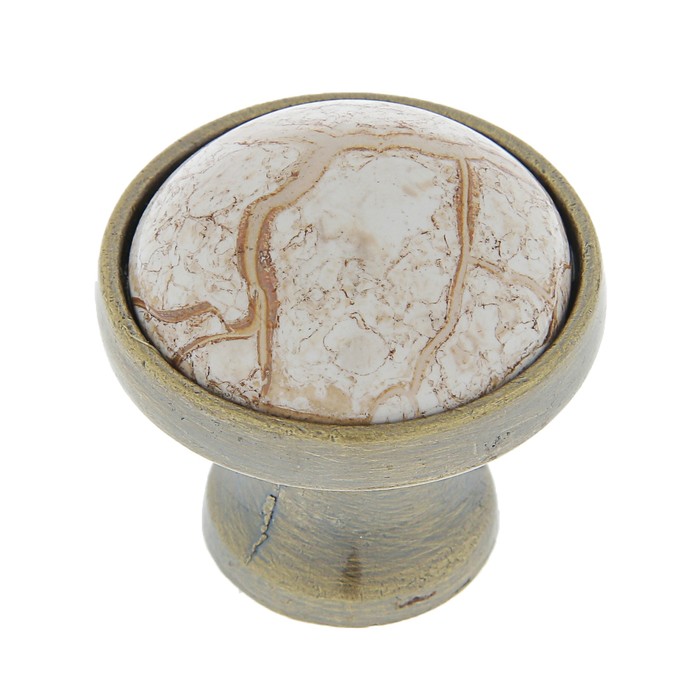 

Ручка кнопка ART ТУНДРА Ceramics 020, керамическая, цвет бронза, Коричневый;белый, Ceramics 020