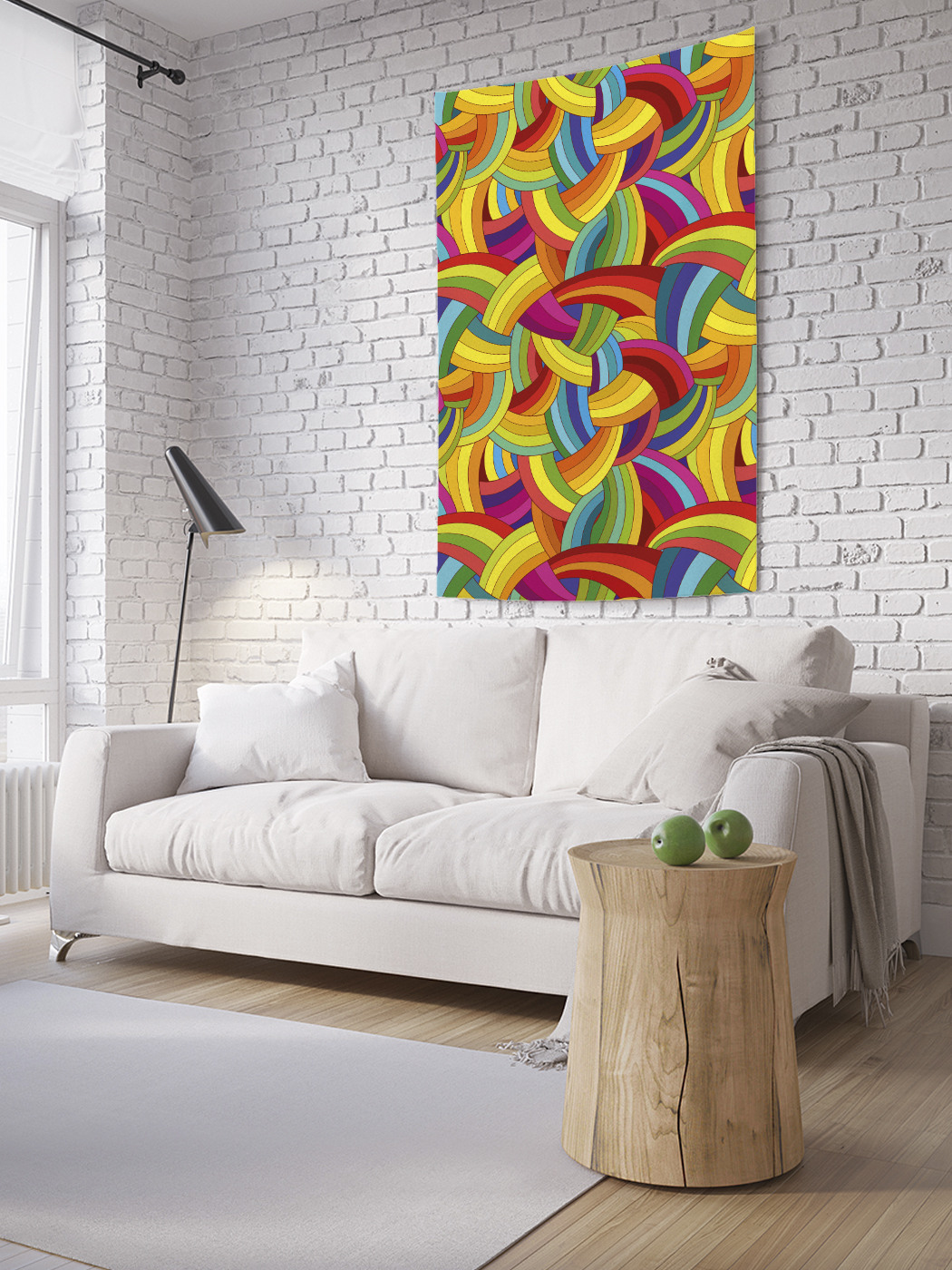 

Вертикальное фотопанно на стену JoyArty Радужное переплетение 150x200 см, Радужное переплетение