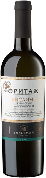 

Вино Inkerman Heritage Riesling Crimean Classic белое, сухое, 750 мл
