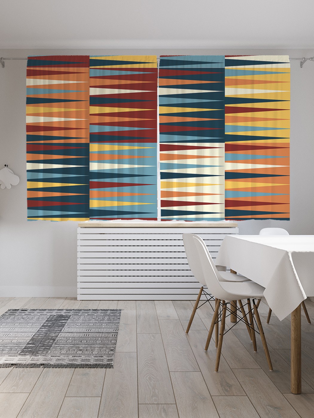 

Классические шторы JoyArty "Цветное острие", серия Oxford DeLux, 2 полотна 145x180 см, Цветное острие