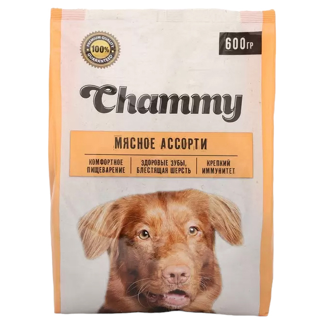 

Сухой корм для собак Chammy, для мелких пород, мясное ассорти, 600 г