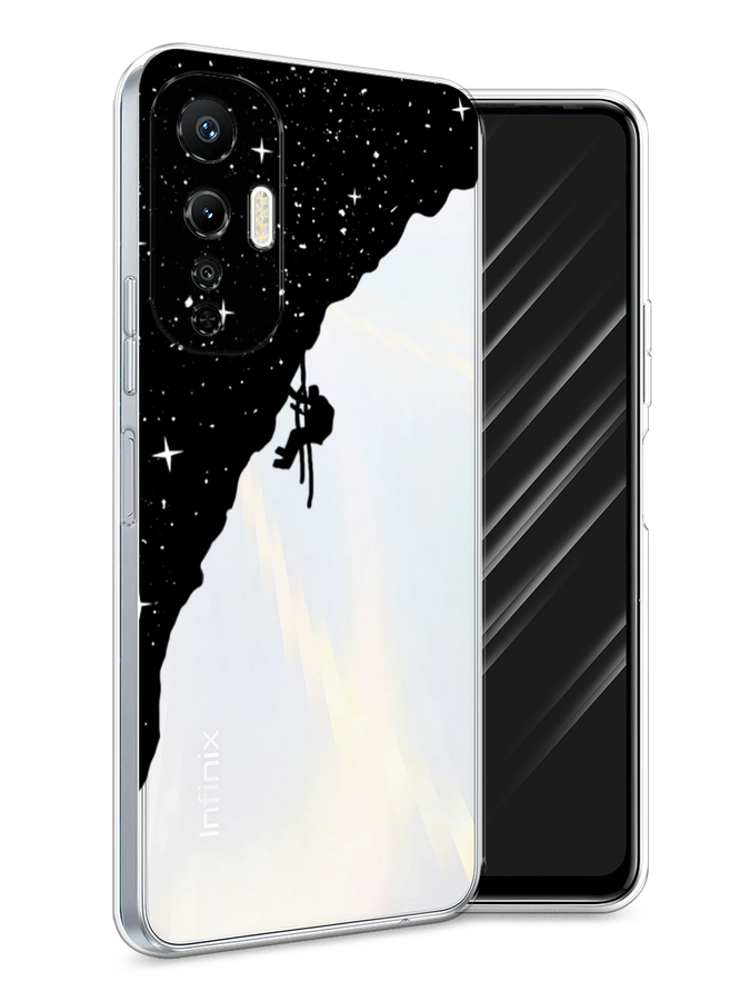 

Чехол Awog на Infinix Hot 20S "Скалолаз в космосе", Черный;белый;бежевый, 3103650-4