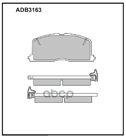 

Тормозные колодки ALLIED NIPPON дисковые передние ADB3163