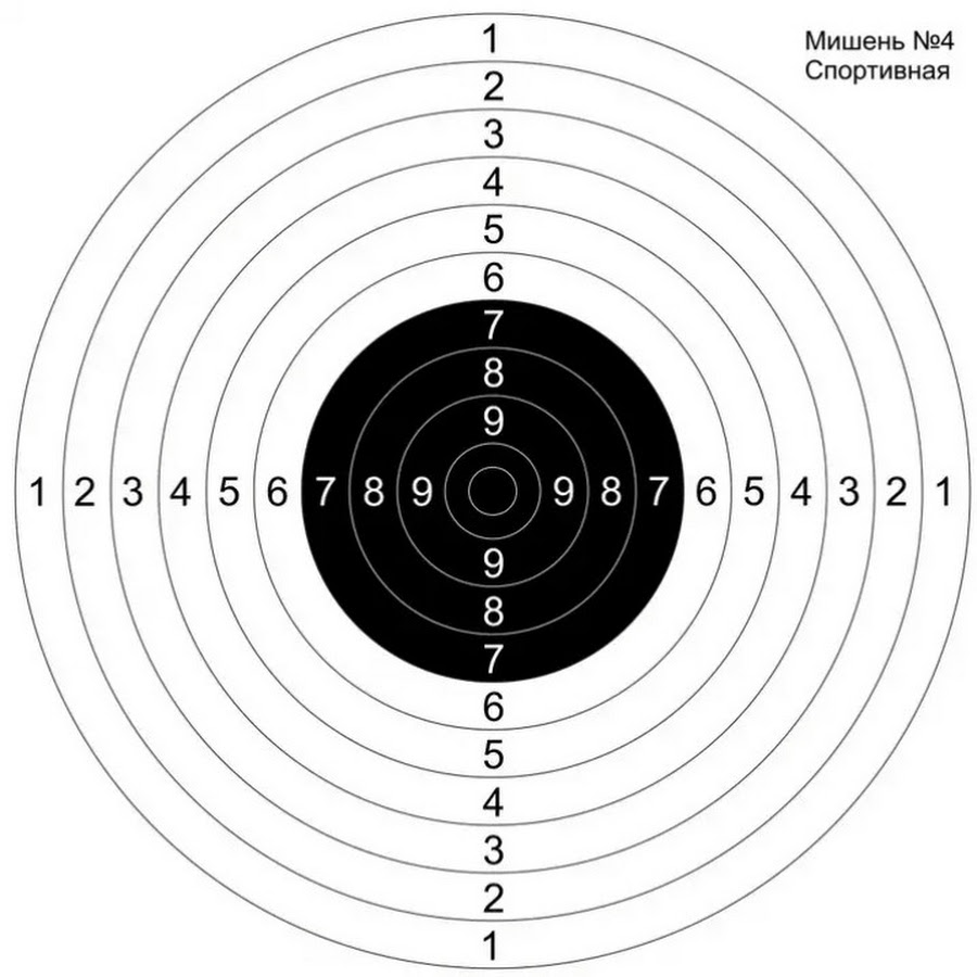 Мишень №4 спортивная, 500х500 мм, 70 г/м