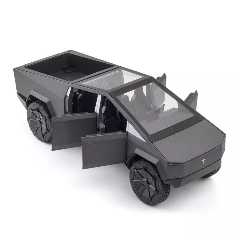 Металлическая коллекц. модель Xctoys Tesla Cybertruck Pickup свет/звук 24 см 1:24 серый 1 24 scale tesla pickup truck cybertruck jurassic dinosaur new energy vehicle metal diecast car pull back alloy toys collection