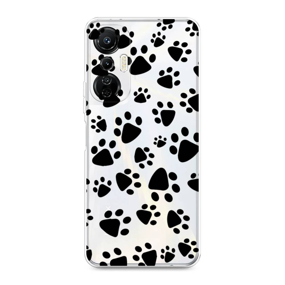 

Чехол Awog на Infinix Hot 20S "Лапки черные", Черный, 3103650-2